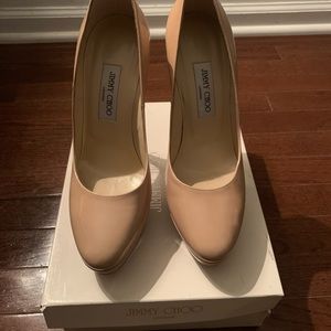 Jimmy Choo Nude Patent Leather Heels - Eros Heels